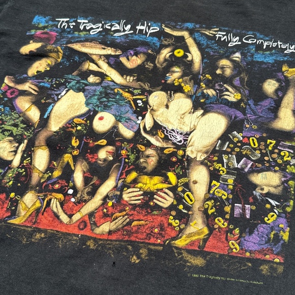 Vintage 90s Tragically Hip Fully Completely Tour Single Stitch T Shirt Mens L - Picture 4 of 9
